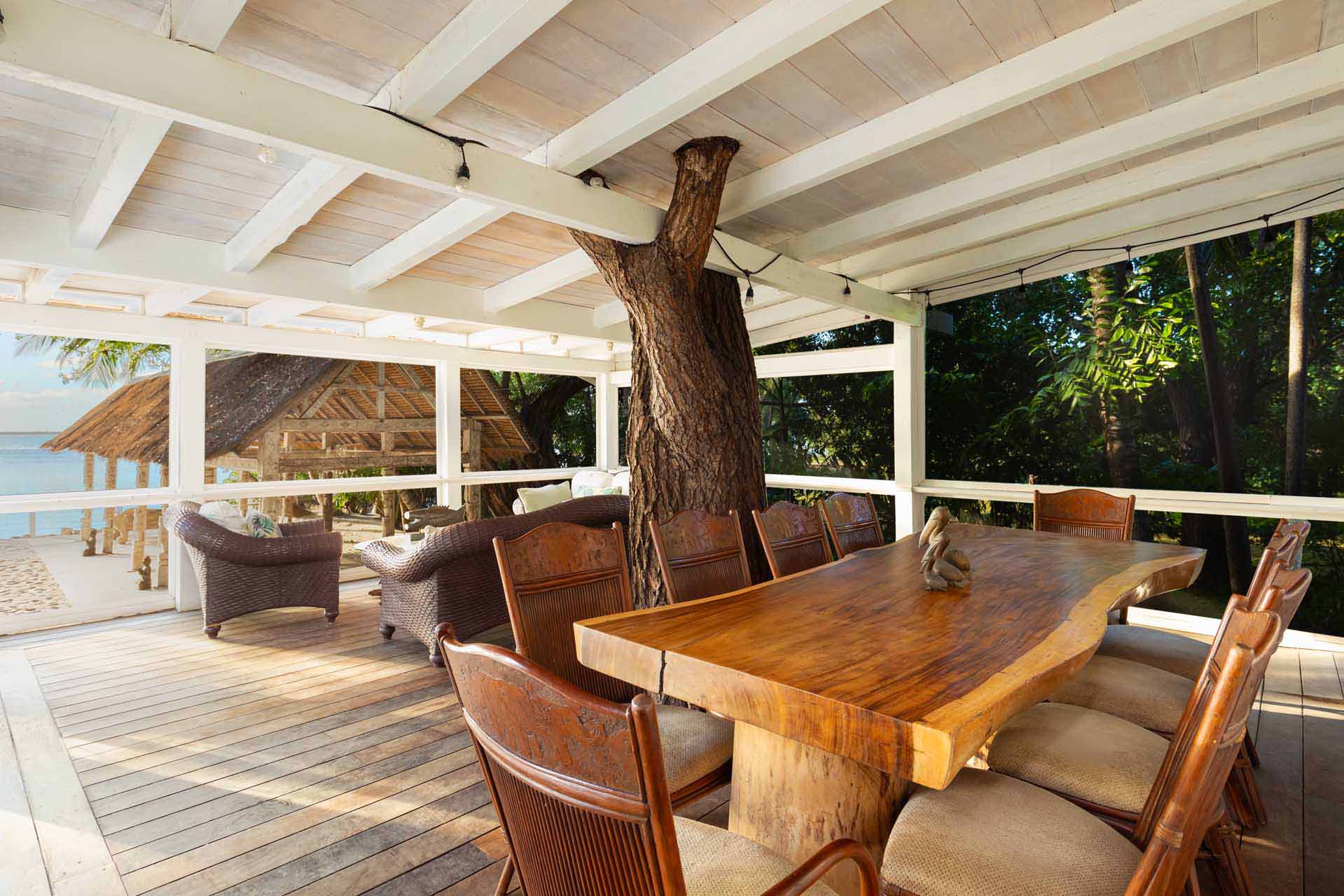 Grand Lodge furnished and covered outdoor deck with ocean views
