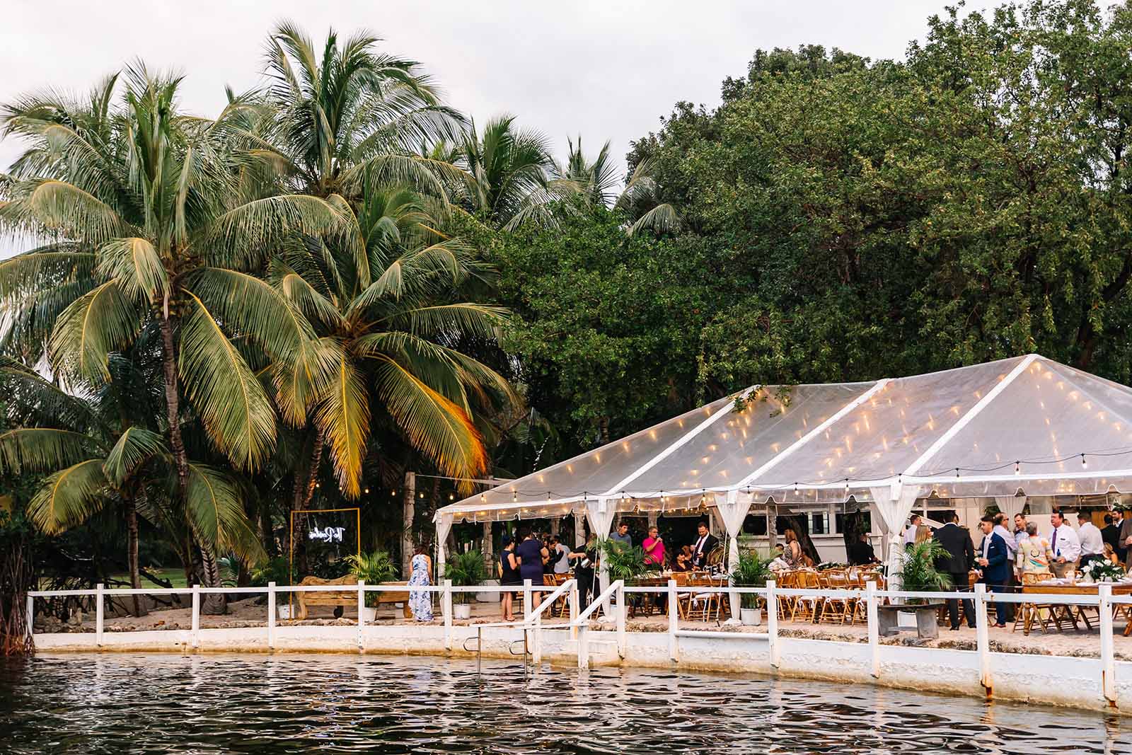 Evening wedding reception and dancing at Largo Resort
