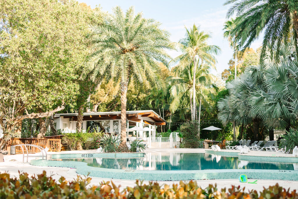 the grand lodge and infinity pool at largo resort in key largo florida